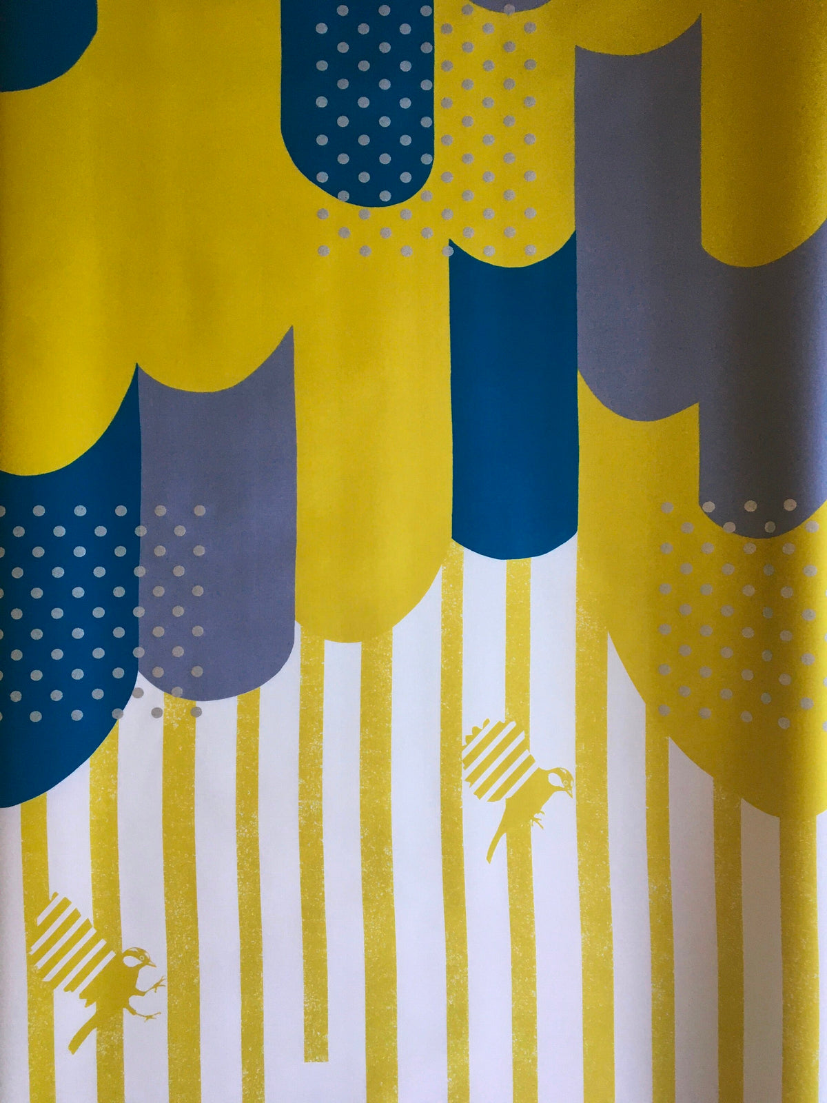 Wachstuch Echino Huedrawer yellow Under-side Laminated