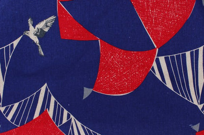 Wachstuch Echino Flag blau