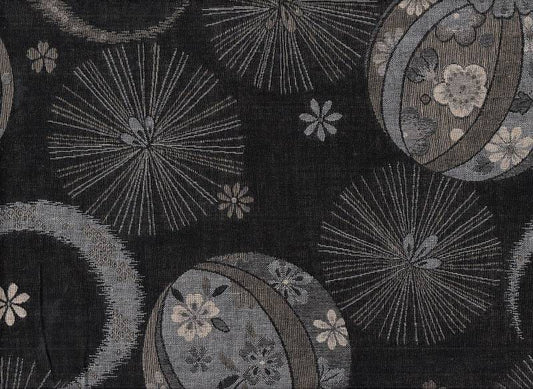 Temari schwarz Jacquard