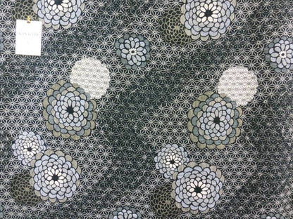 Kiku Asanoha schwarz Jacquard