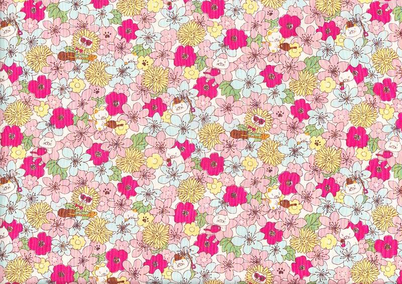 Wachstuch Katzen & Blumen