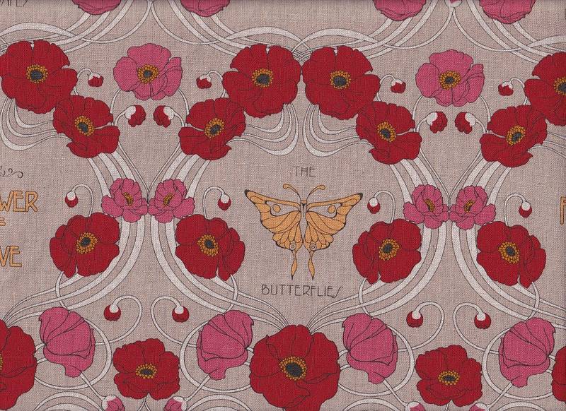 Poppy and butterflies