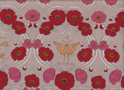Poppy and butterflies