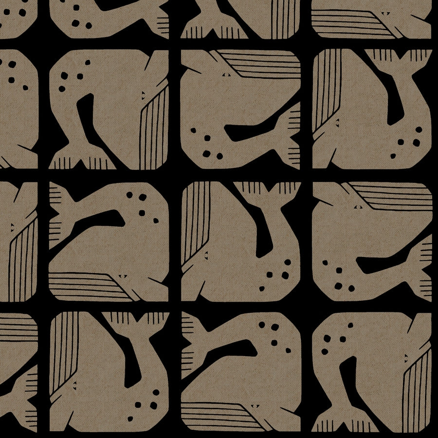 Cotton & Steel Grumpy Whale Canvas