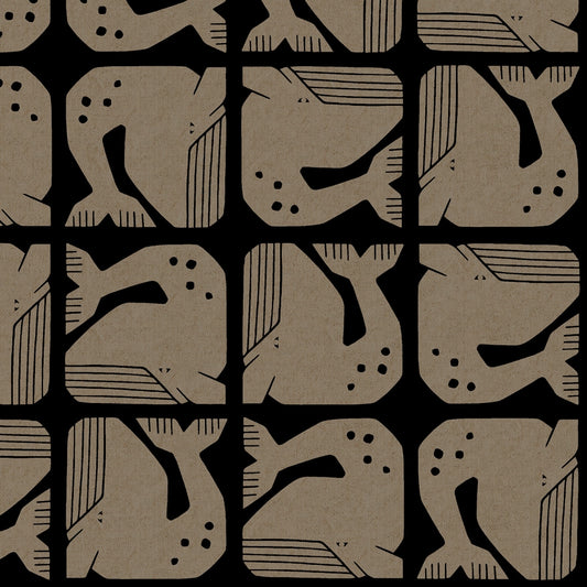 Cotton & Steel Grumpy Whale Canvas