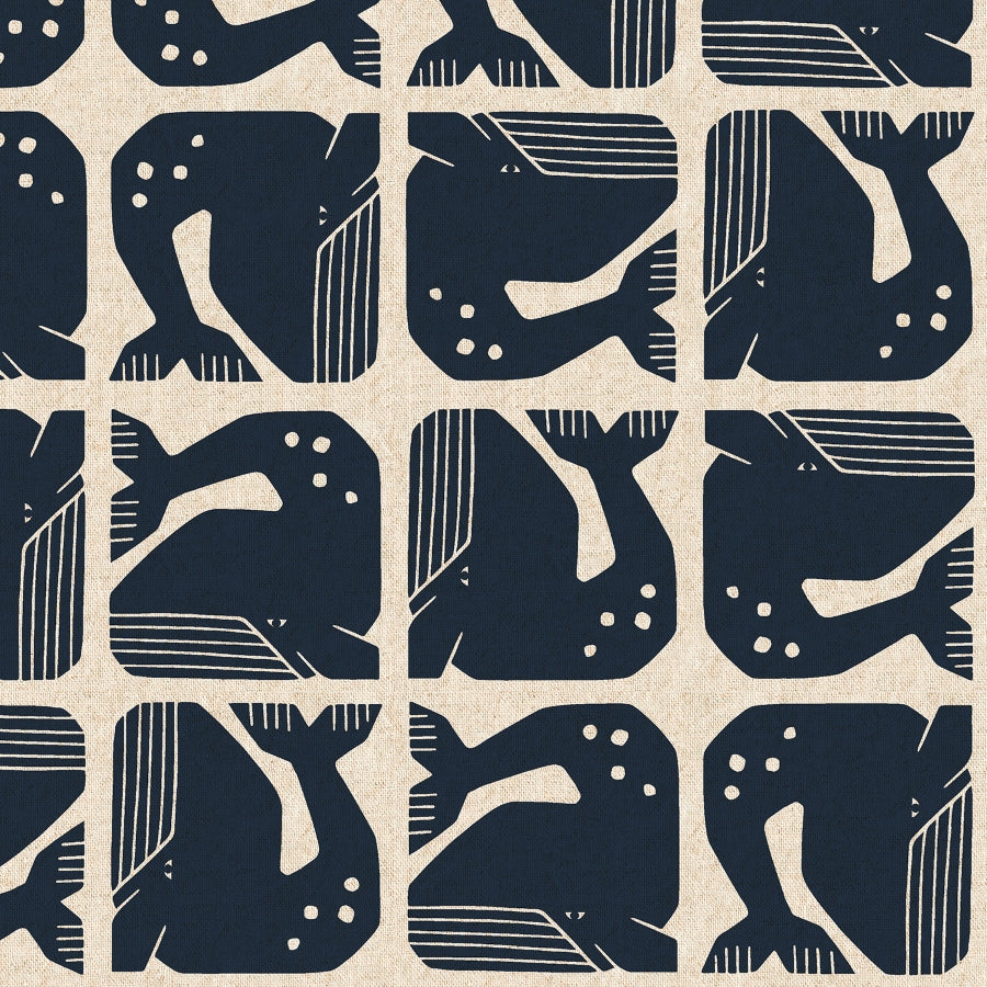 Cotton & Steel Grumpy Whale Canvas