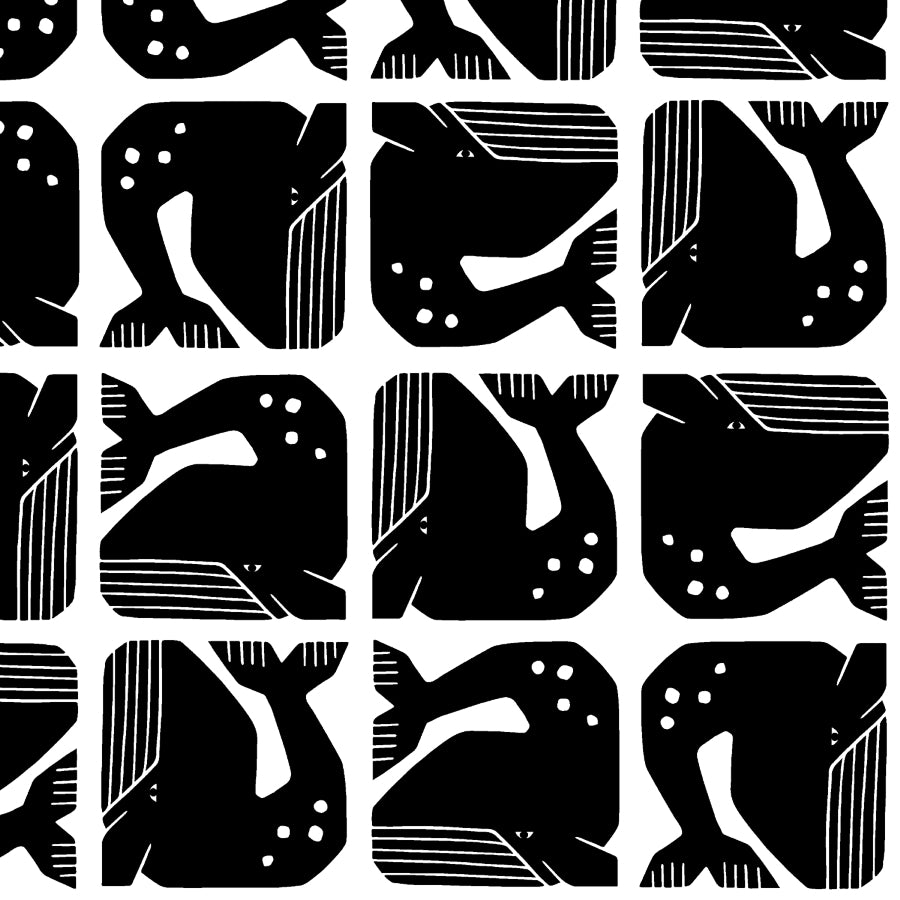 Cotton & Steel Grumpy Whale Canvas
