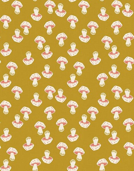 Cotton & Steel In The Woods - Mushroom - Citrine
