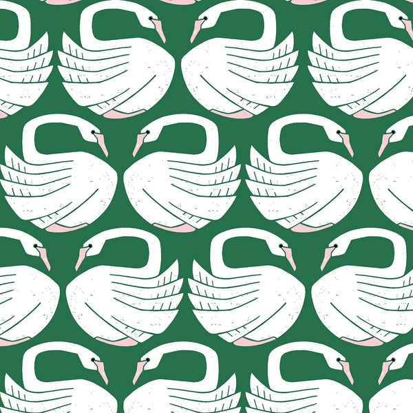 Cotton & Steel On a Spring Day - Loving Swans Canvas