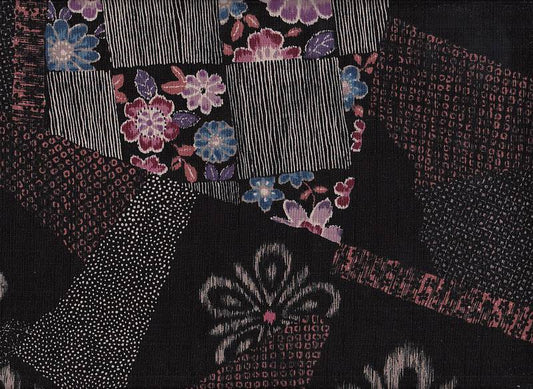 Blumen Patch schwarz
