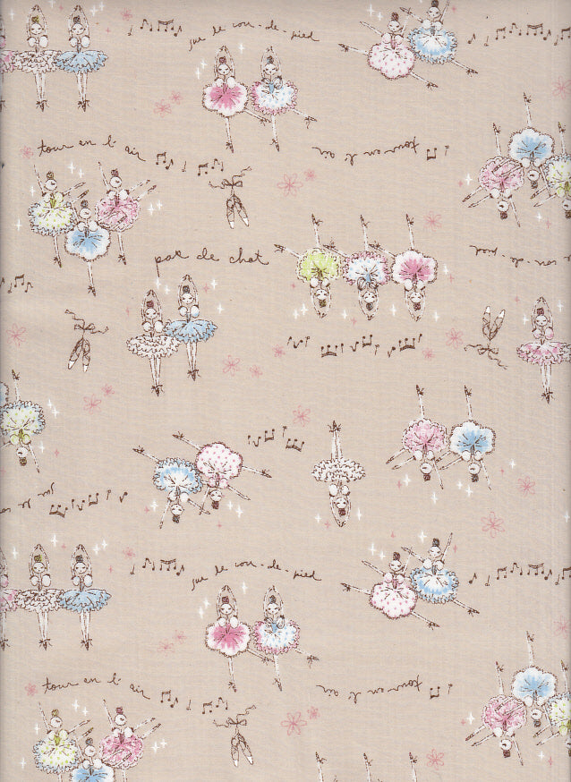 Wachstuch Ballerina beige