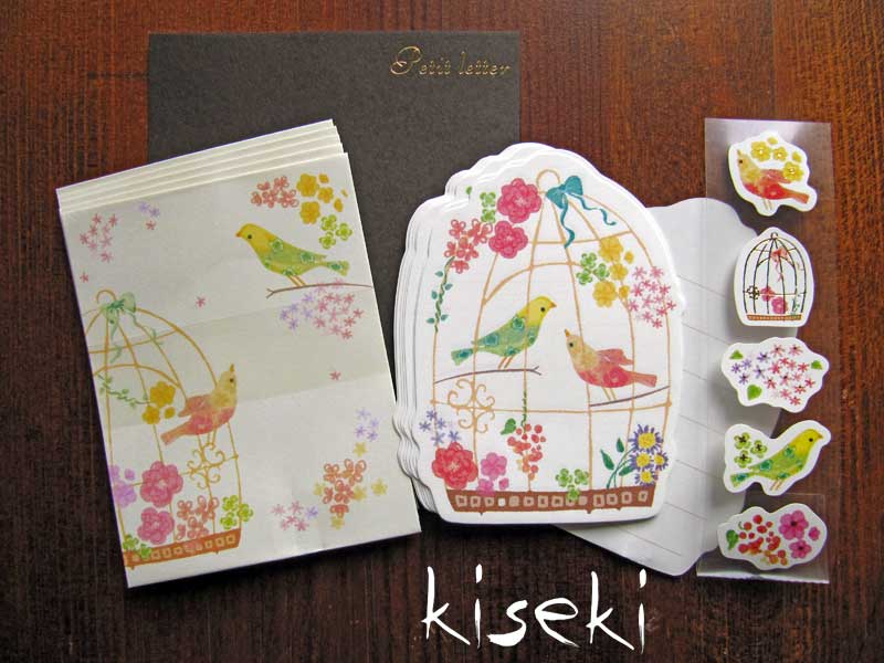 Mini Briefpapier Set Vogelkäfig