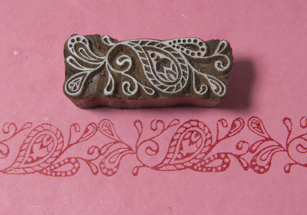 Blockwallah Stempel - Paisley Border