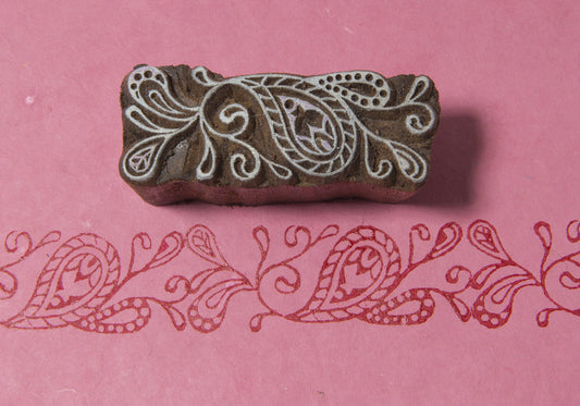 Blockwallah Stempel - Paisley Border