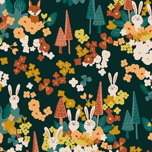 Cotton & Steel Neighboring Woods - Rabbit & Fox