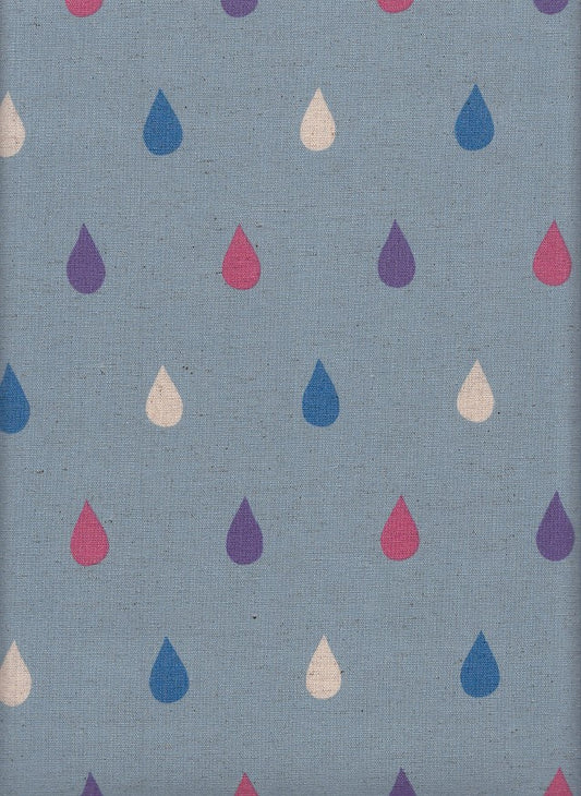 Wachstuch Tropfen blau