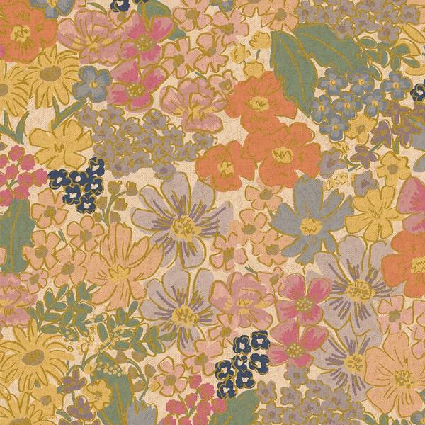 Cotton & Steel English Rose - Mimi - Canvas Metallic
