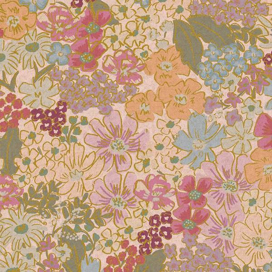 Cotton & Steel English Rose - Mimi - Canvas Metallic