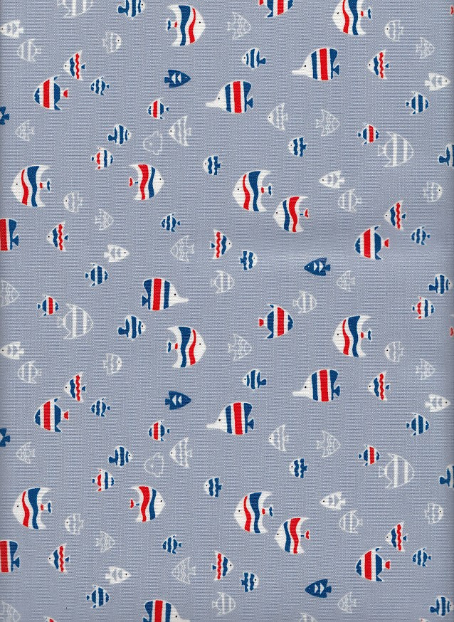 Wachstuch Fische grau