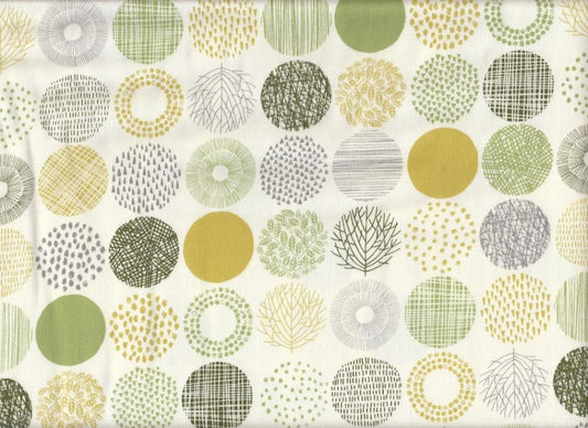 Wachstuch Nordic Round green