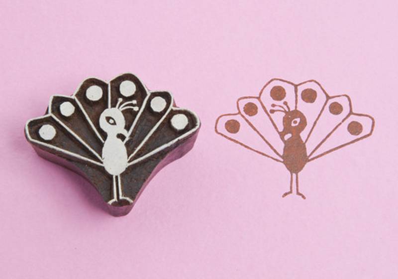 Blockwallah Stempel - Baby Peacock