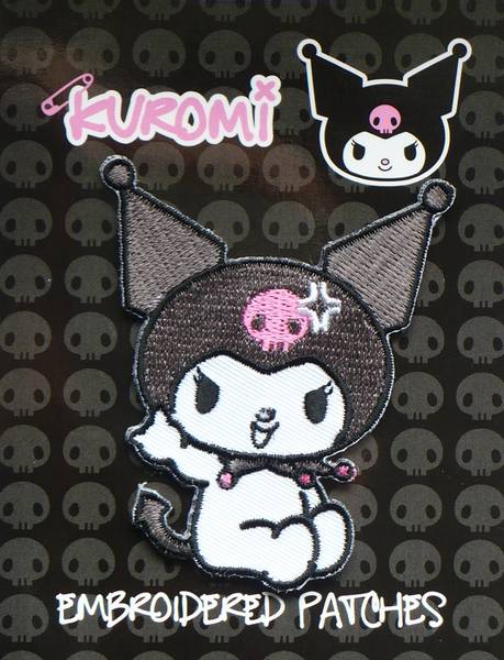 Bügelbild - Kuromi grau