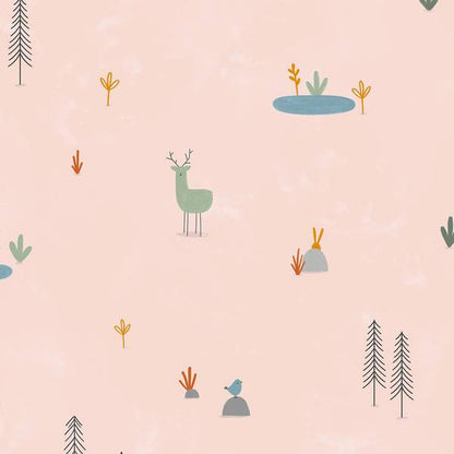 Cotton & Steel Dear Friends - Forest Cuties - Blush