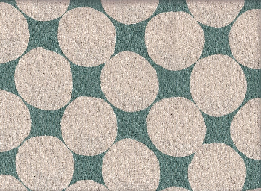 Reststück Wachstuch Punkte groß seafoam 135 x 110 cm