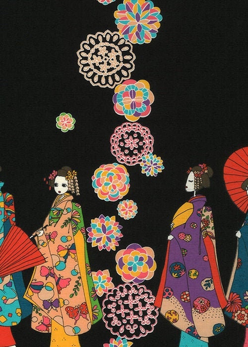Reststück Maiko schwarz 60 x 110 cm