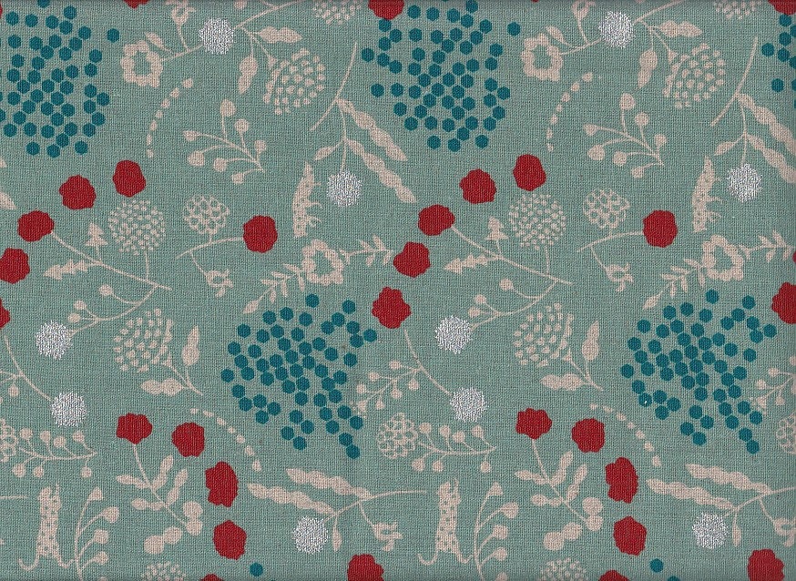 Reststück Echino Sprout mint 55 x 110 cm