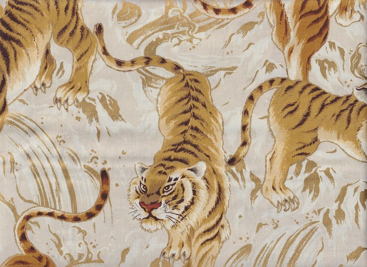 Reststück Tiger groß creme 55 x 110 cm