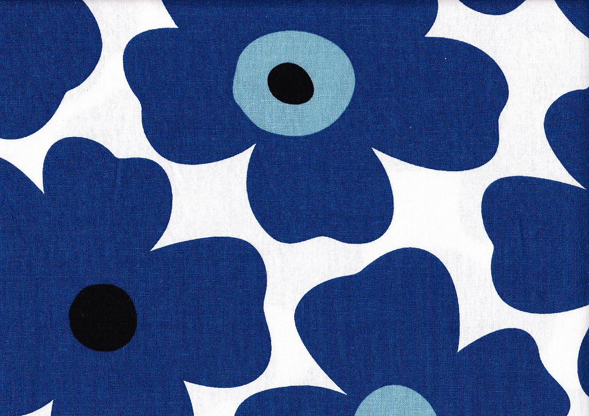 Reststück Poppy groß blau 50 x 110 cm