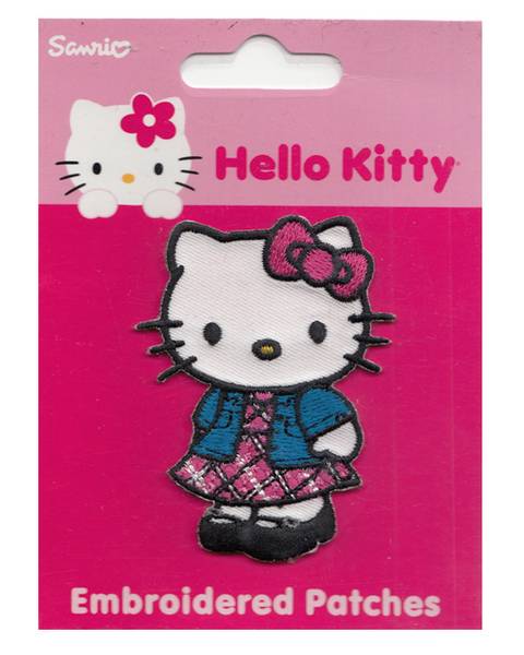 Bügelbild - Hello Kitty im Kleid und Jäckchen