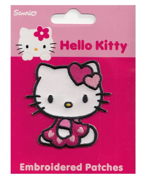 Bügelbild - Hello Kitty Herzchen