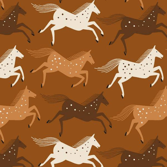 Cotton & Steel Wild & Free - Wild Horses - Canvas