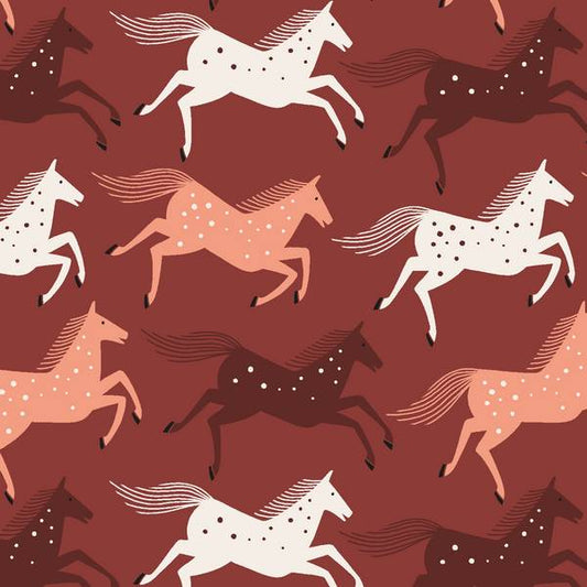 Cotton & Steel Wild & Free - Wild Horses - Canvas