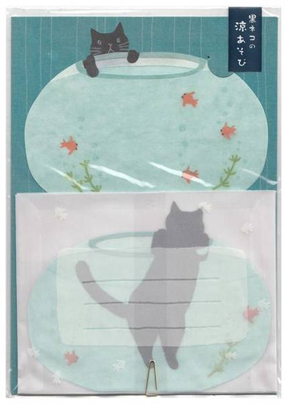 Briefpapier Set Cat & Fishbowl