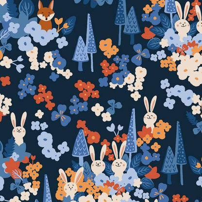 Cotton & Steel Neighboring Woods - Rabbit & Fox