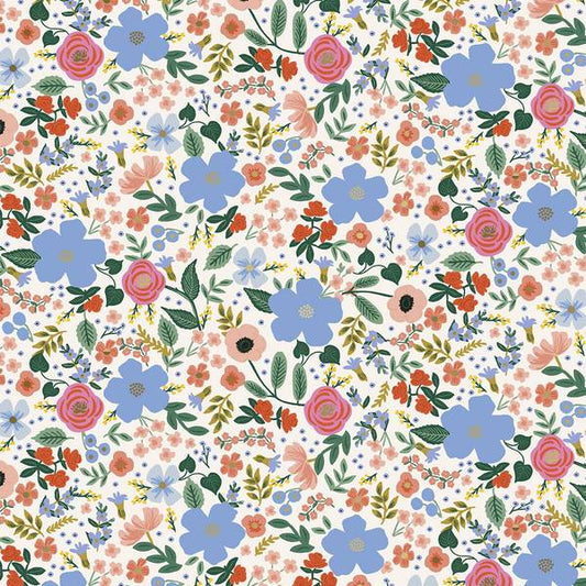 Cotton & Steel Primavera - Wild Rose - Cream Metallic