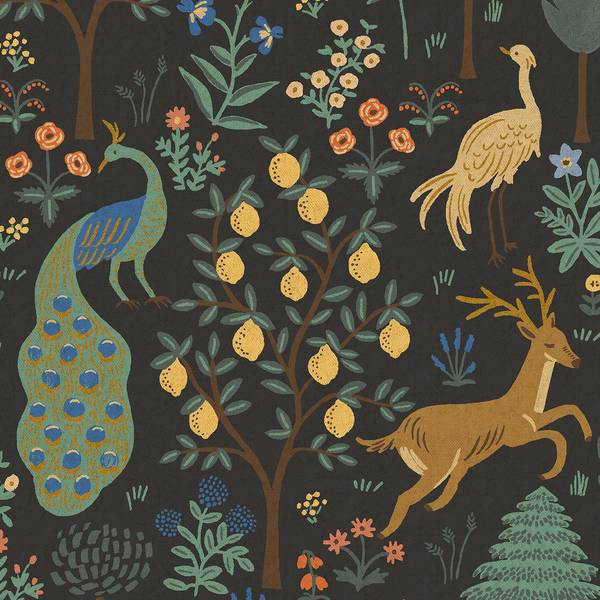 Cotton & Steel Camont - Menagerie - Unbleached Canvas Metallic