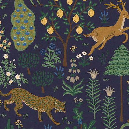Cotton & Steel Camont - Menagerie - Unbleached Canvas Metallic